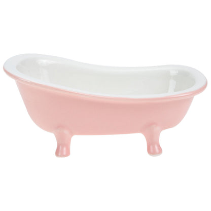 SWETRACE Bathtub Shaped Flower Pot Pink Ceramic 1Set 6.3x3.5x2.8in V1189-LWWAL-20260327-03366