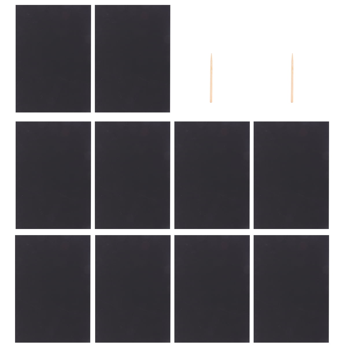 Ortofally 2 Pack of 10pcs Scratch Paper Scratching Drawing Paper Black Scratch Crafts Notes Boards Scratch V1189-LWWAL-20260327-03372