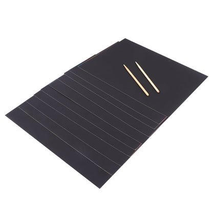 Ortofally 2 Pack of 10pcs Scratch Paper Scratching Drawing Paper Black Scratch Crafts Notes Boards Scratch V1189-LWWAL-20260327-03372