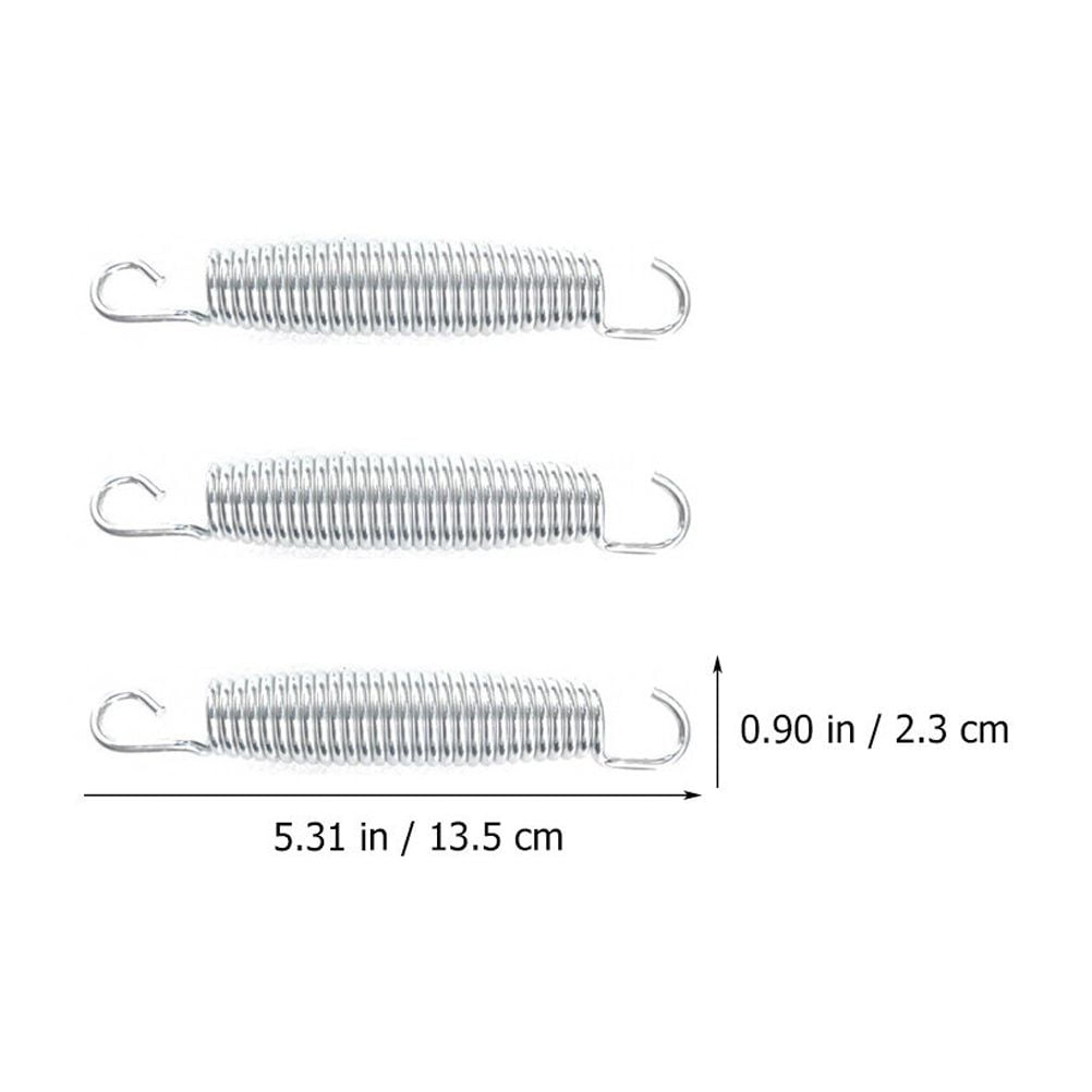 Worgeous 10 Pcs Trampoline Spring Parts Trampolines Rebounder Fitness Silver V1189-LWWAL-20260327-03374