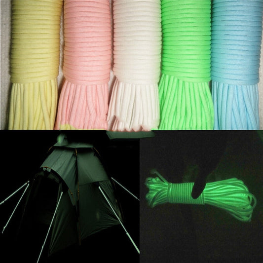 Worgeous 5pcs Outdoor 1 Meter Night Nine-core Umbrella Ropes Parachute Cord Glowing in the Dark V1189-LWWAL-20260327-03380