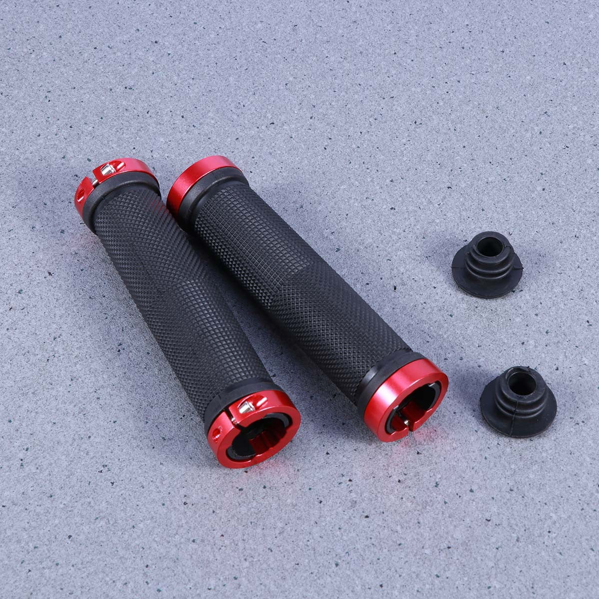 Worgeous Mountain Bike Double Lock Aluminum Alloy Handlebar Grips Antiskid Set Red V1189-LWWAL-20260327-03386