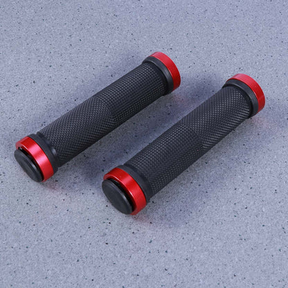 Worgeous Mountain Bike Double Lock Aluminum Alloy Handlebar Grips Antiskid Set Red V1189-LWWAL-20260327-03386