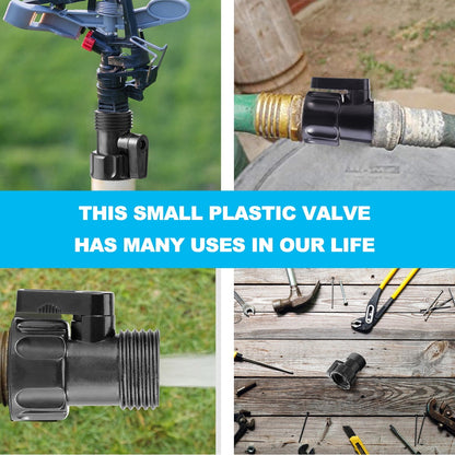 Worgeous Garden Hose Shut Off Valve 3/4 Inch ABS Black for Durable Use and Easy Installation V1189-LWWAL-20260327-03389