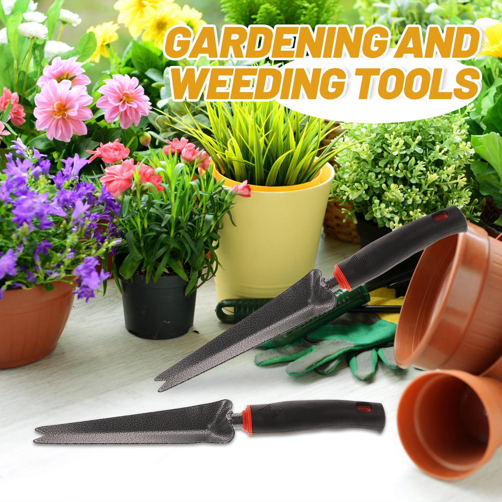 Worgeous Handy Weeder Puller with Stainless Steel Forked Tip for Gardening Ergonomic Wood Handle with Hole V1189-LWWAL-20260327-03391