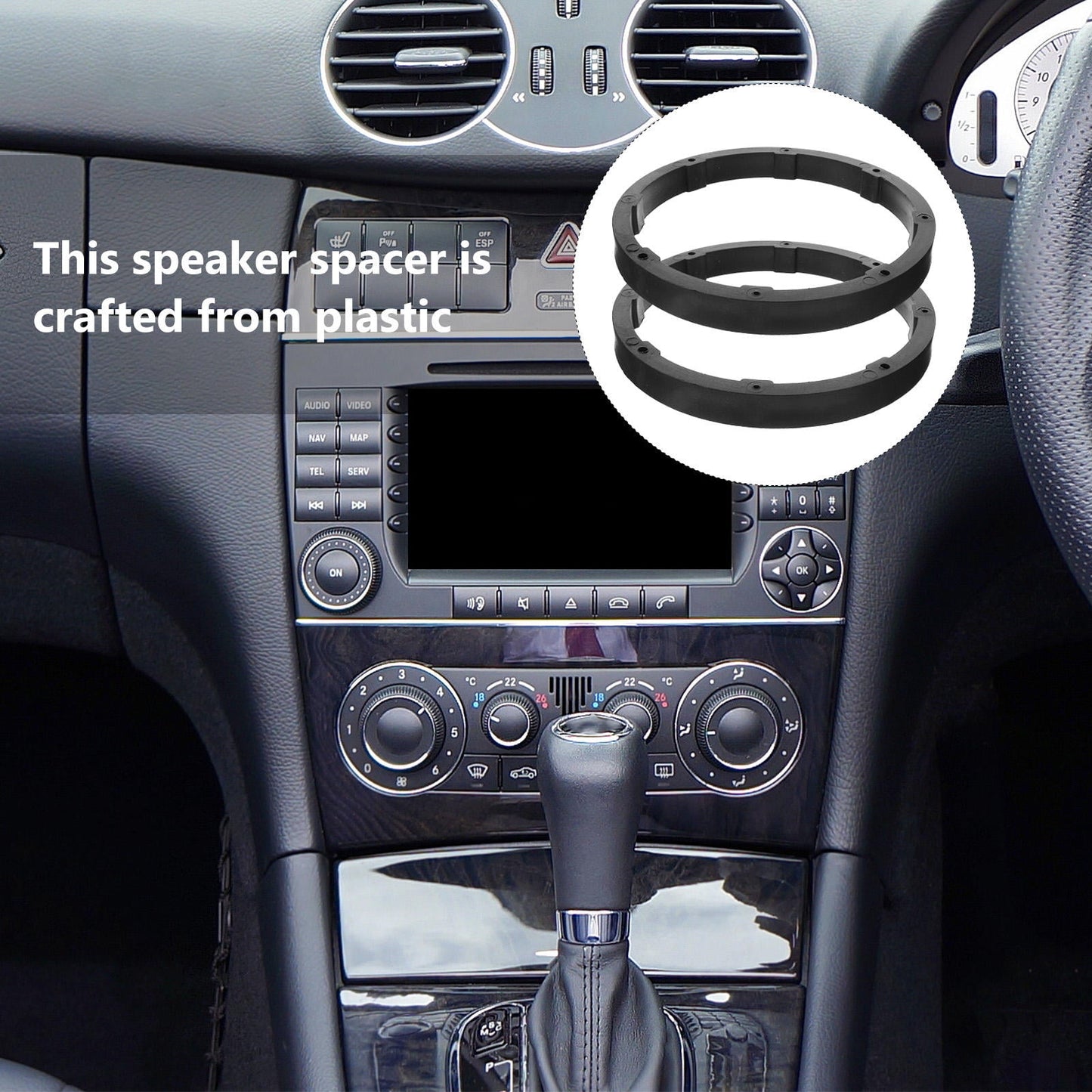SWETRACE Speaker Spacer Adapter Mount Plastic 1 Pair 6.5 Inch V1189-LWWAL-20260327-03394
