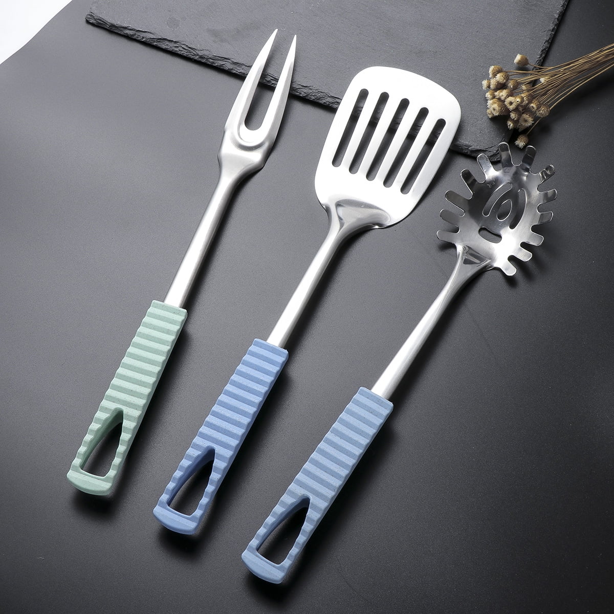 Ortofally Kitchen Utensils Stainless Steel Cooking Tools Heat Resistant Kitchen Gadgets Dishwasher Safe V1189-LWWAL-20260327-03396