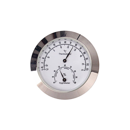 Worgeous Musical Instrument Hygrometer Round Violin Humidity Temperature Gauge Silver V1189-LWWAL-20260327-03401