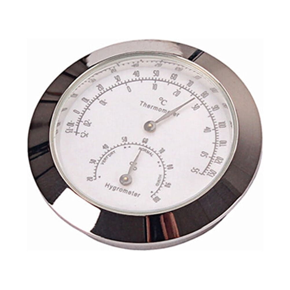 Worgeous Musical Instrument Hygrometer Round Violin Humidity Temperature Gauge Silver V1189-LWWAL-20260327-03401