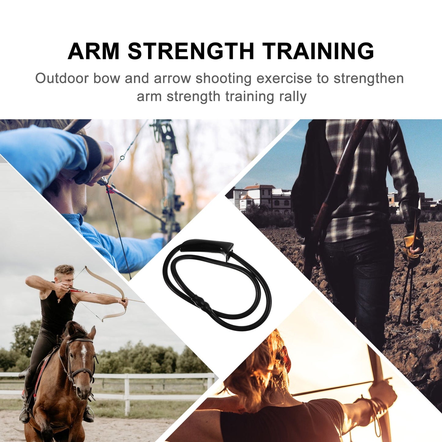 SWETRACE Resistance Bow Trainer Archery Band Rubber Black 1 Bow Training Equipment V1189-LWWAL-20260327-03408