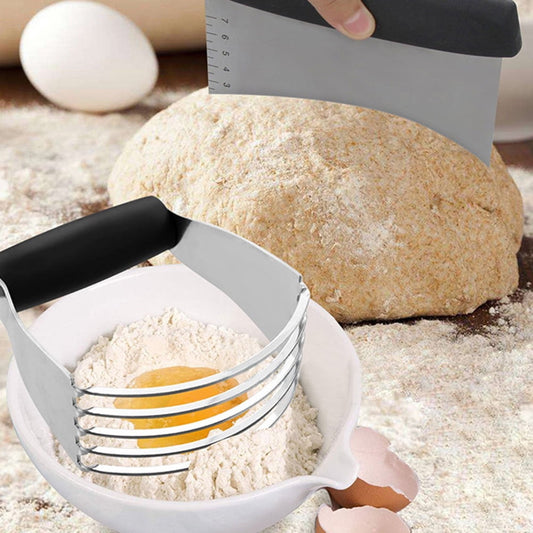 Worgeous 3PCS Stainless Steel Pastry Cutter Dough BBQ Brush Set for Kitchen Home Restaurant V1189-LWWAL-20260327-03409