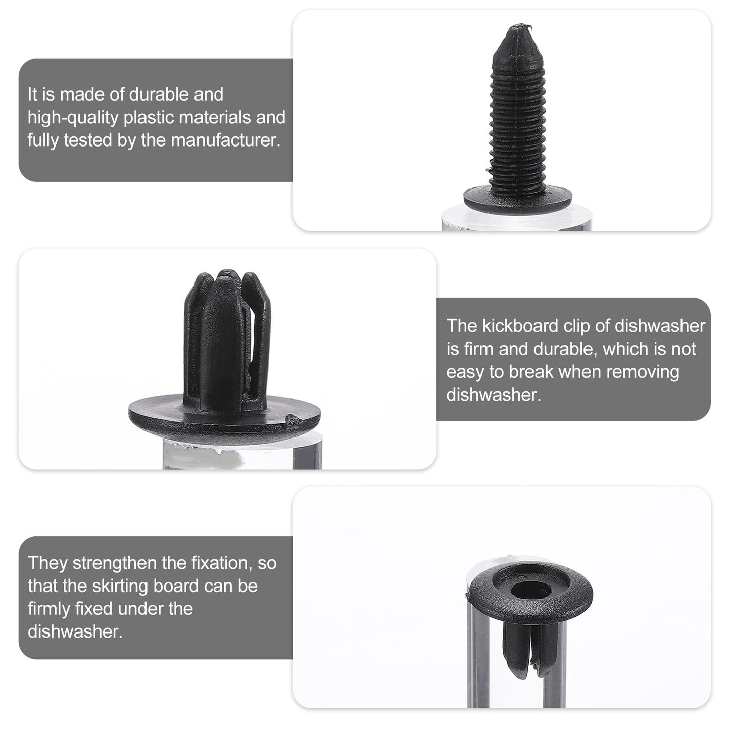 Worgeous 100 Pieces Kick Plate Trim Retainer Car Trunk Fastener Push Pin Rivet Supply V1189-LWWAL-20260327-03415
