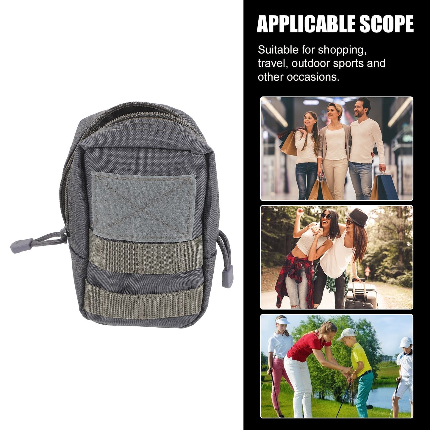 Worgeous Mobile Phone Pocket Foldable Small Pouch Bag Grey V1189-LWWAL-20260327-03416