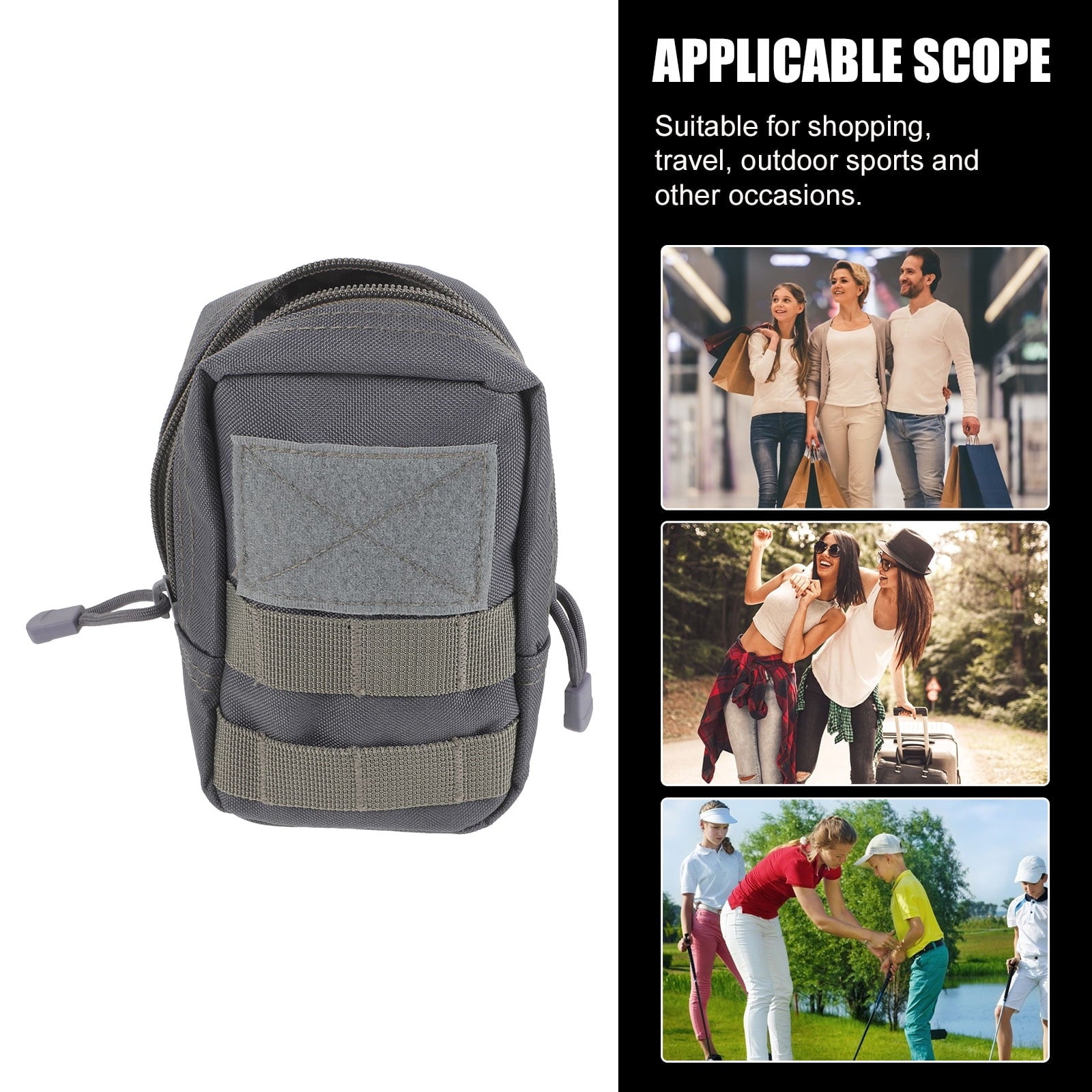 Worgeous Mobile Phone Pocket Foldable Small Pouch Bag Grey V1189-LWWAL-20260327-03416