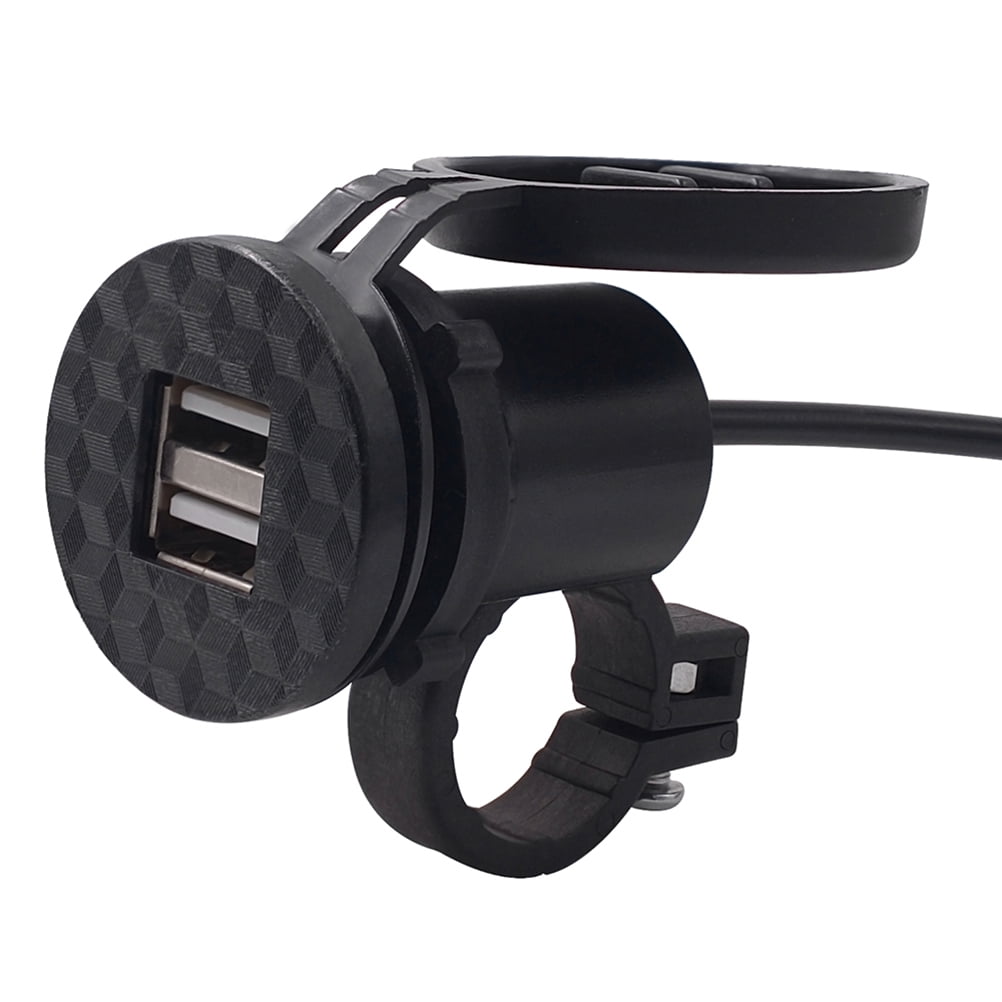 Worgeous Black ABS Motorcycle USB Socket Charger with Dual USB for Car Use Suitable for Most Environments 12V V1189-LWWAL-20260327-03428