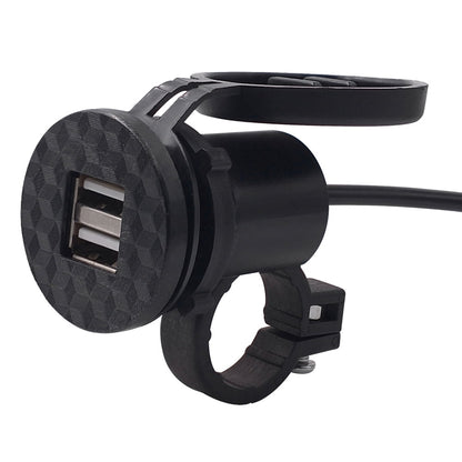 Worgeous Black ABS Motorcycle USB Socket Charger with Dual USB for Car Use Suitable for Most Environments 12V V1189-LWWAL-20260327-03428