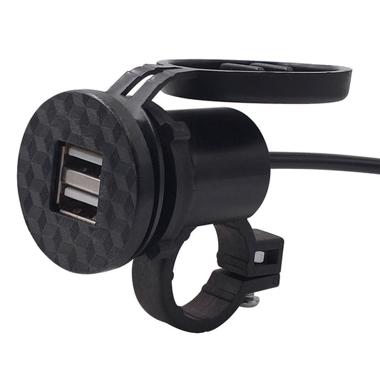 Worgeous Black ABS Motorcycle USB Socket Charger with Dual USB for Car Use Suitable for Most Environments 12V V1189-LWWAL-20260327-03428