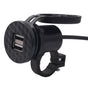 Worgeous Black ABS Motorcycle USB Socket Charger with Dual USB for Car Use Suitable for Most Environments 12V V1189-LWWAL-20260327-03428