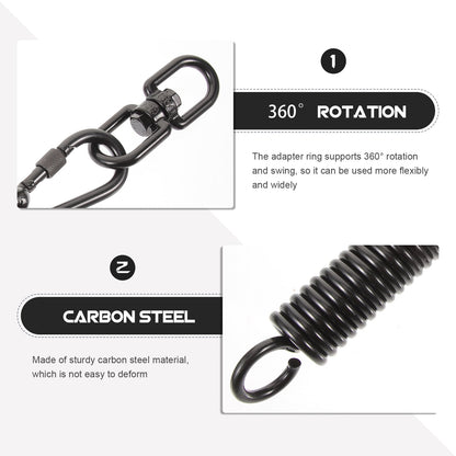SWETRACE Porch Swing Springs Heavy Duty Black 1 Set 5.9x1.2in V1189-LWWAL-20260327-03429