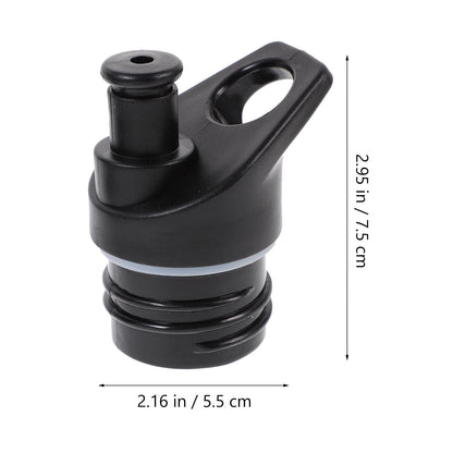 Worgeous 2 Pcs Straw Lid Drink Sports Bottle Lunch Black V1189-LWWAL-20260327-03431