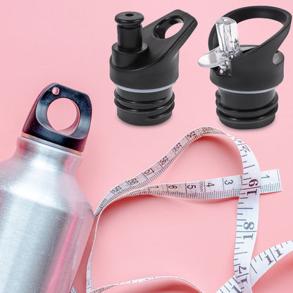 Worgeous 2 Pcs Straw Lid Drink Sports Bottle Lunch Black V1189-LWWAL-20260327-03431