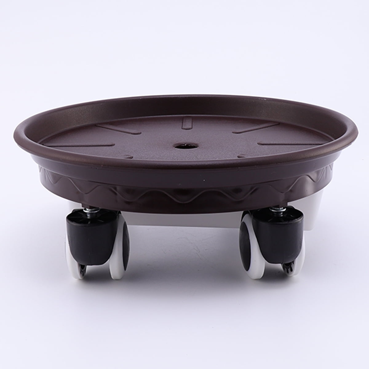 Worgeous Movable Flower Pot Mat with Water Box for Plants Made of Durable Plastic in Brown 27CM Outside V1189-LWWAL-20260327-03441