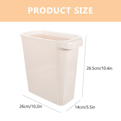Worgeous White Plastic Trash Can for Home Use Made of Material Great for Small Spaces 13 x 8 0 inches V1189-LWWAL-20260327-03444