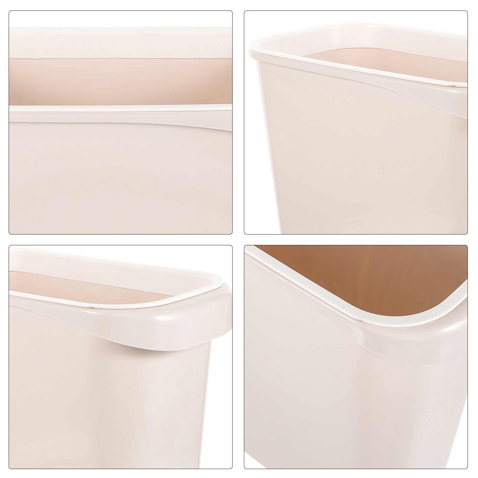 Worgeous White Plastic Trash Can for Home Use Made of Material Great for Small Spaces 13 x 8 0 inches V1189-LWWAL-20260327-03444