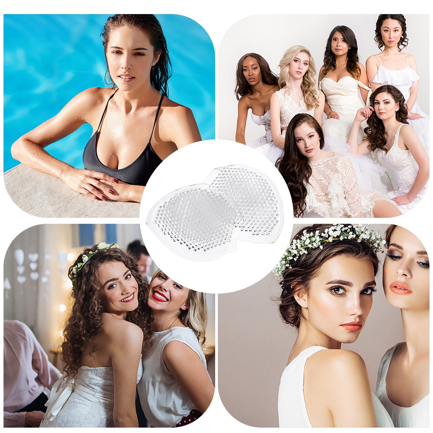 Worgeous Silicone Bra Pads for Women Transparent Reusable Cup Shaped Inserts Well Fixed Not Easy to Fall Off V1189-LWWAL-20260327-03445