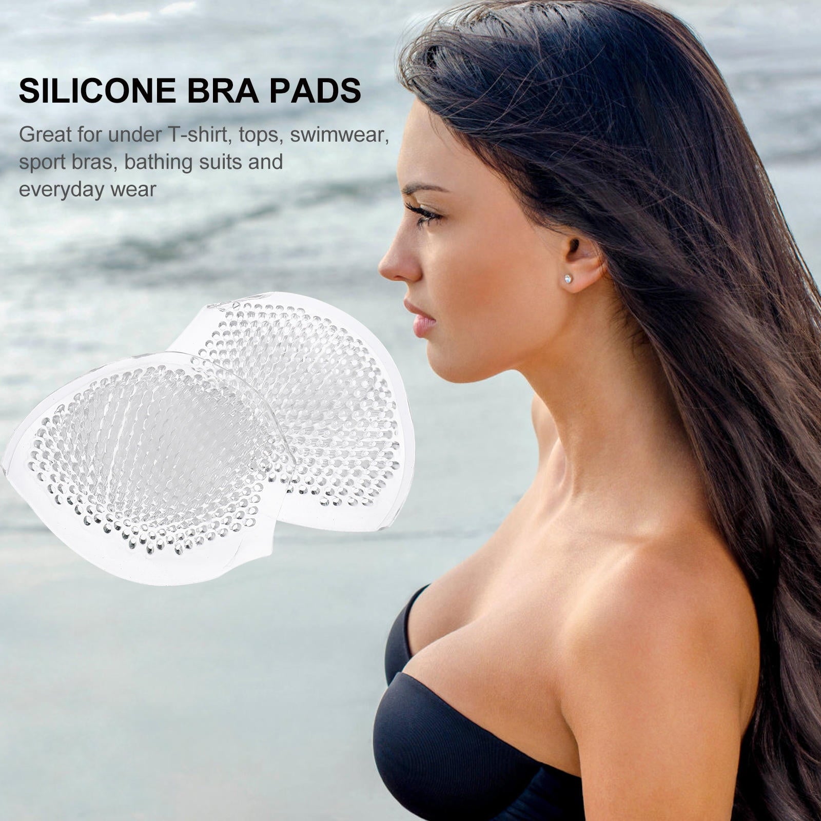 Worgeous Silicone Bra Pads for Women Transparent Reusable Cup Shaped Inserts Well Fixed Not Easy to Fall Off V1189-LWWAL-20260327-03445