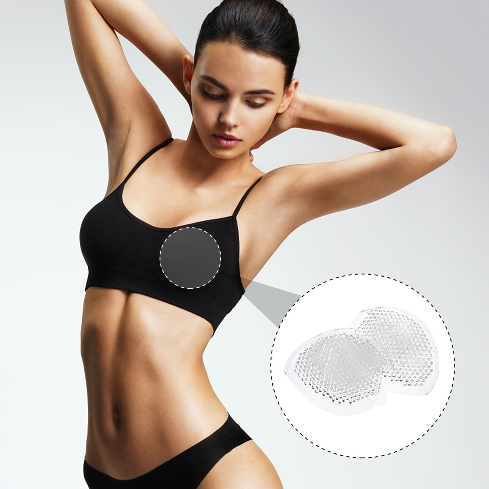 Worgeous Silicone Bra Pads for Women Transparent Reusable Cup Shaped Inserts Well Fixed Not Easy to Fall Off V1189-LWWAL-20260327-03445