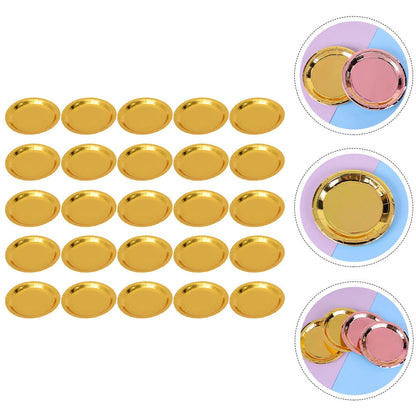 Worgeous 25 Pcs Disposable Paper Tray Birthday Plates Dinner Cute Tableware Cake Golden V1189-LWWAL-20260327-03448