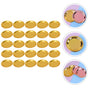 Worgeous 25 Pcs Disposable Paper Tray Birthday Plates Dinner Cute Tableware Cake Golden V1189-LWWAL-20260327-03448
