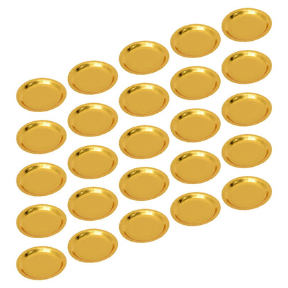 Worgeous 25 Pcs Disposable Paper Tray Birthday Plates Dinner Cute Tableware Cake Golden V1189-LWWAL-20260327-03448