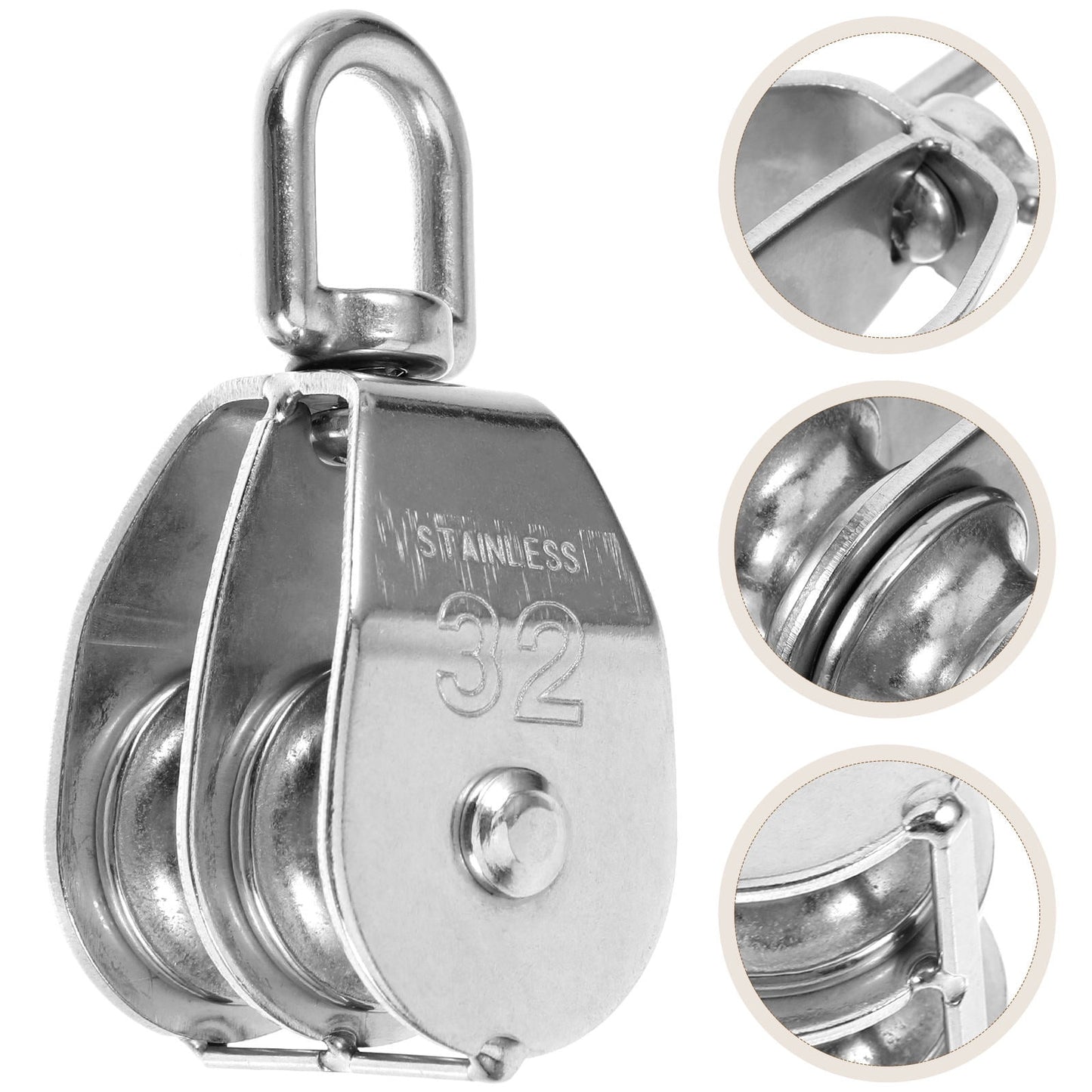SWETRACE Cable Weight Pulley System Silver for Transportation Equipment 1Pcs 3.5In V1189-LWWAL-20260327-03461