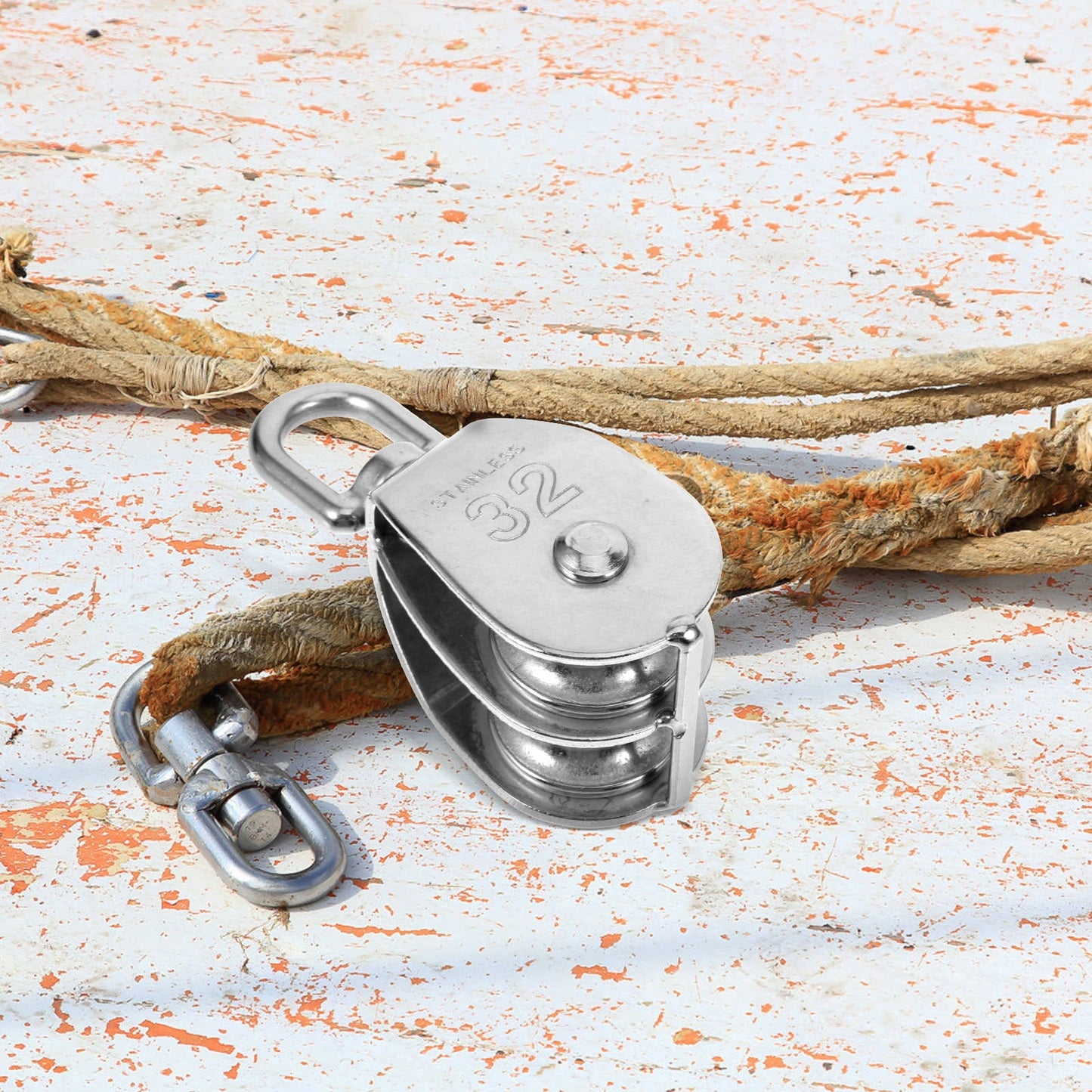 SWETRACE Cable Weight Pulley System Silver for Transportation Equipment 1Pcs 3.5In V1189-LWWAL-20260327-03461