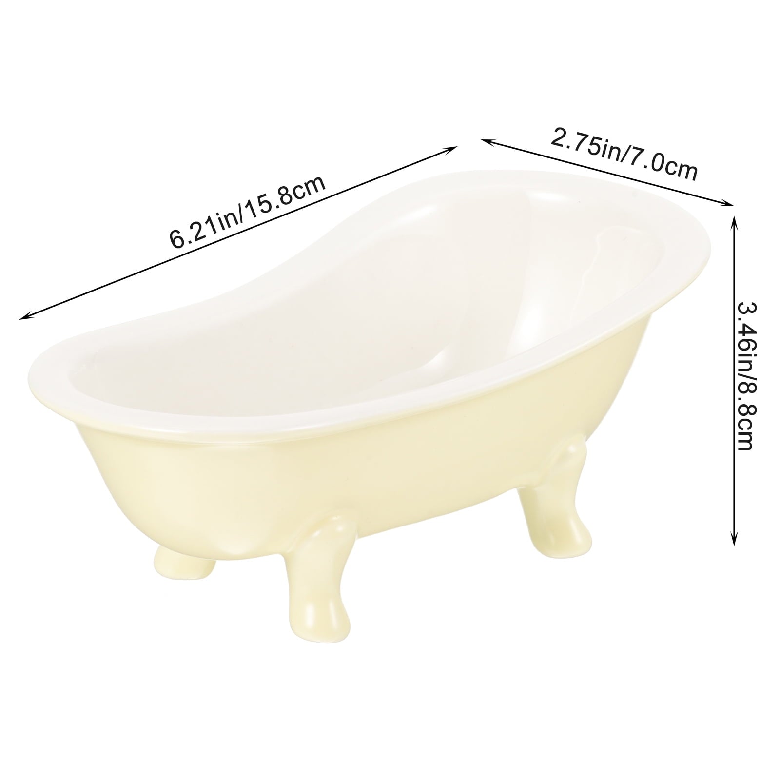 Worgeous Ceramic Flowerpot Bathtub Succulent Planter Cactus Planting Pots Indoor V1189-LWWAL-20260327-03462
