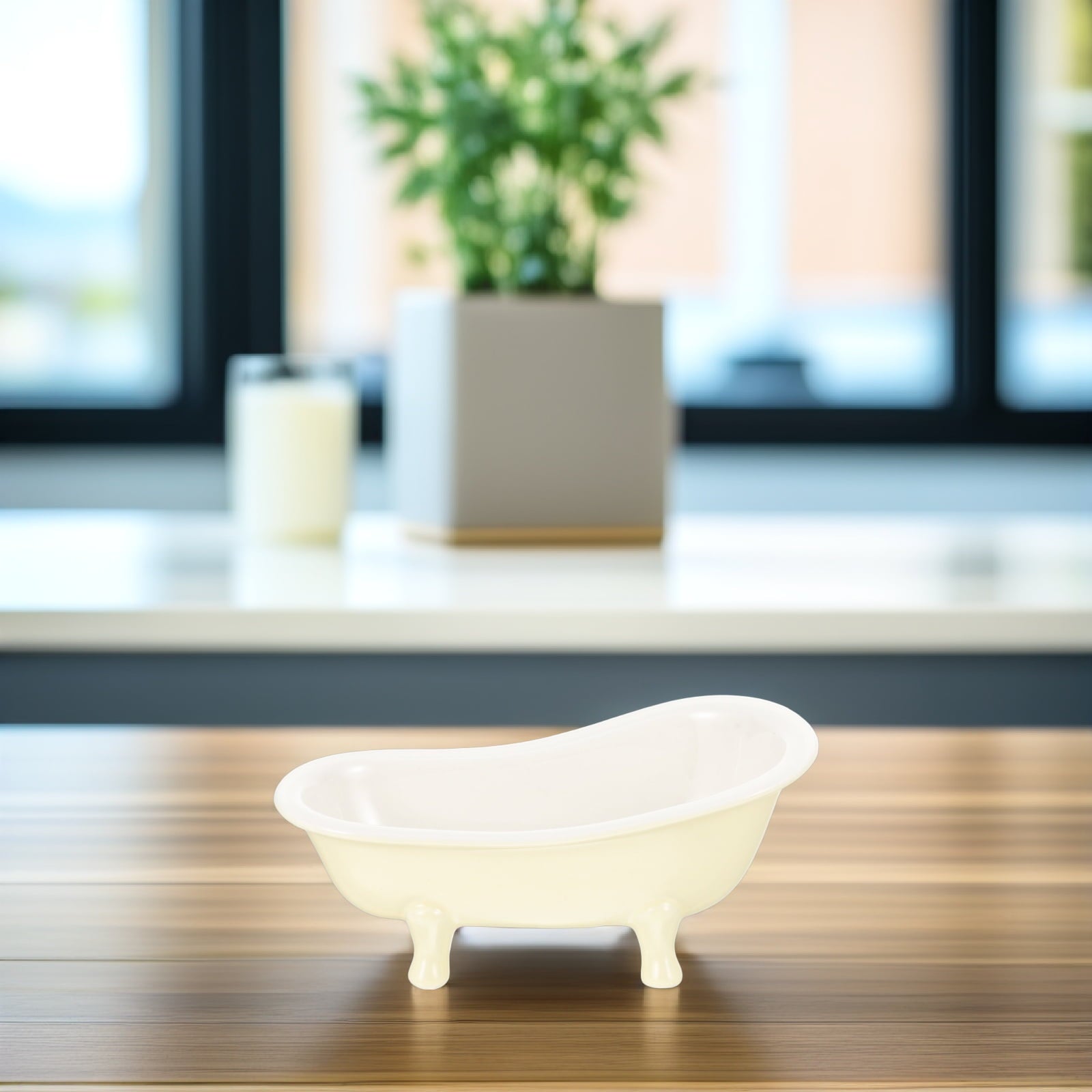 Worgeous Ceramic Flowerpot Bathtub Succulent Planter Cactus Planting Pots Indoor V1189-LWWAL-20260327-03462