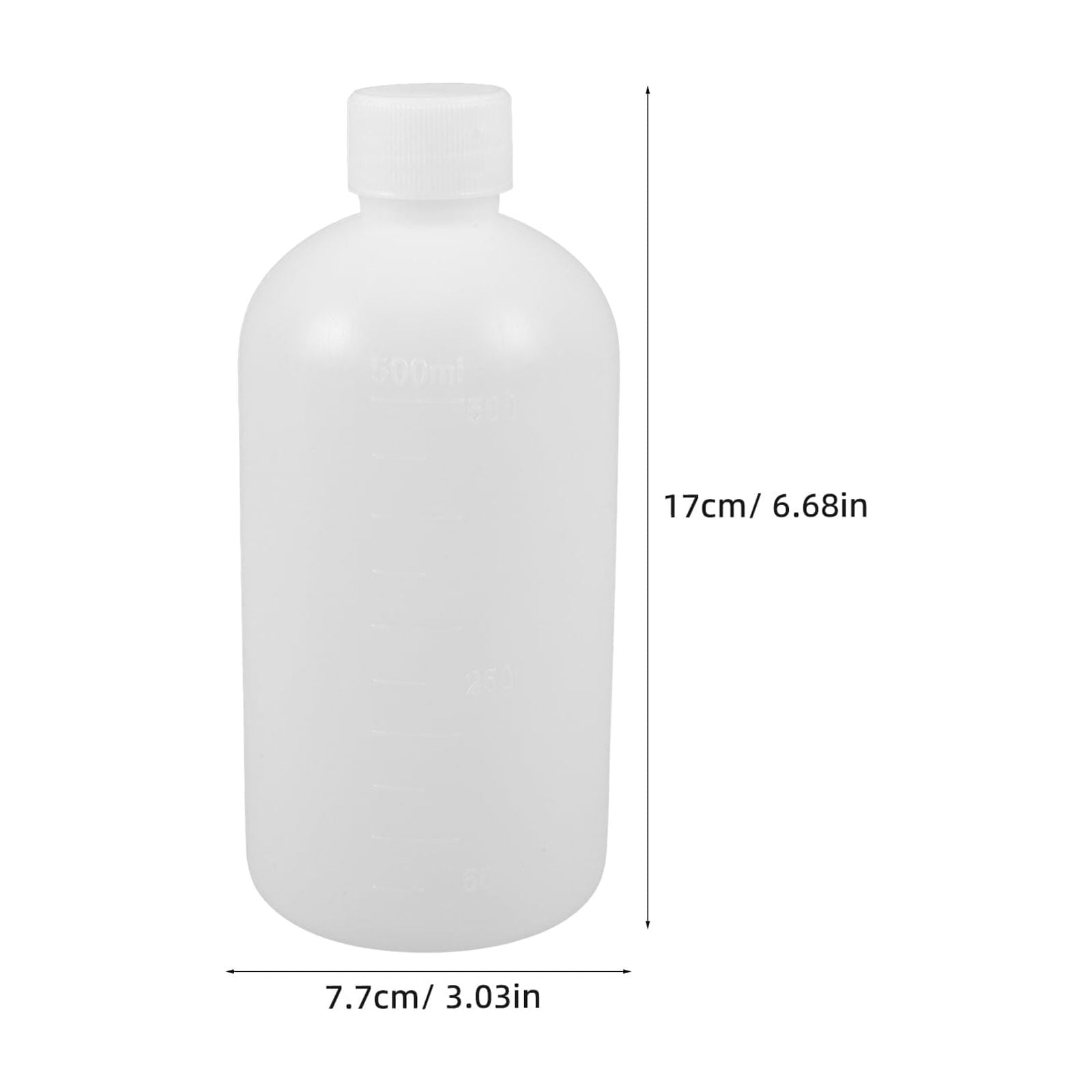 Masteelf 2Pcs Chemical Container Bottle Transparent HDPE Polyethylene Plastic 500ml 17.0X7.7X7.7in V1189-LWWAL-20260327-03464