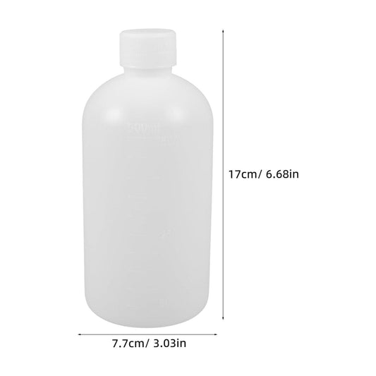 Masteelf 2Pcs Chemical Container Bottle Transparent HDPE Polyethylene Plastic 500ml 17.0X7.7X7.7in V1189-LWWAL-20260327-03464