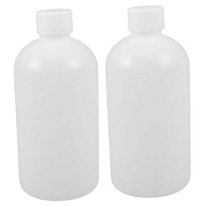 Masteelf 2Pcs Chemical Container Bottle Transparent HDPE Polyethylene Plastic 500ml 17.0X7.7X7.7in V1189-LWWAL-20260327-03464
