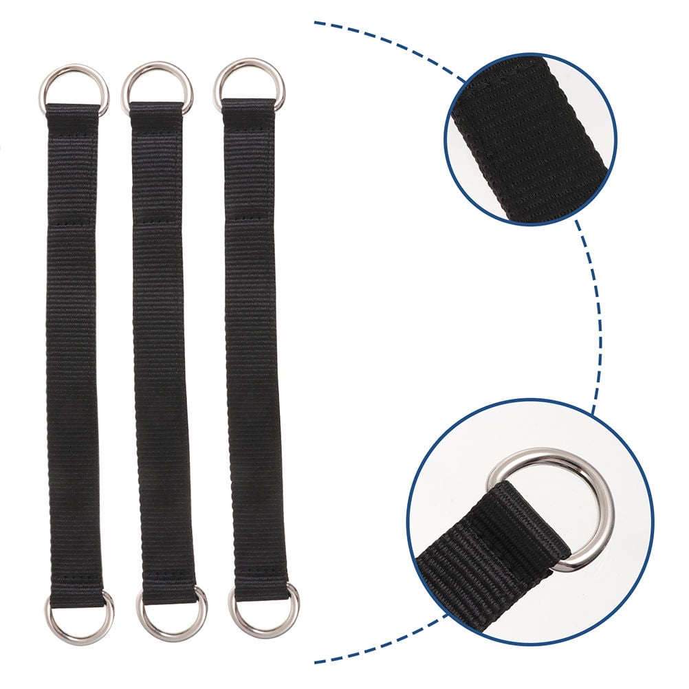 Worgeous 3 Pcs Fitness Horizontal Bar Strap Hanging Training Belt Pull Ups Black V1189-LWWAL-20260327-03469