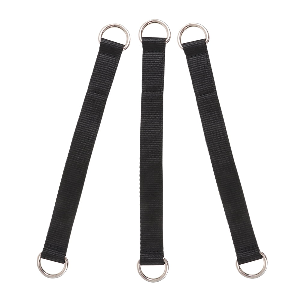 Worgeous 3 Pcs Fitness Horizontal Bar Strap Hanging Training Belt Pull Ups Black V1189-LWWAL-20260327-03469