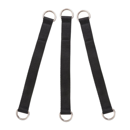 Worgeous 3 Pcs Fitness Horizontal Bar Strap Hanging Training Belt Pull Ups Black V1189-LWWAL-20260327-03469