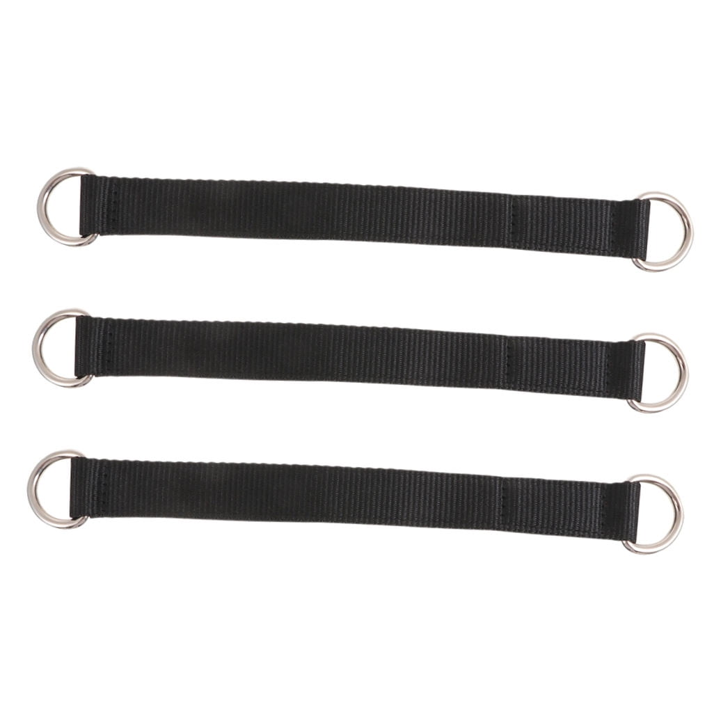 Worgeous 3 Pcs Fitness Horizontal Bar Strap Hanging Training Belt Pull Ups Black V1189-LWWAL-20260327-03469