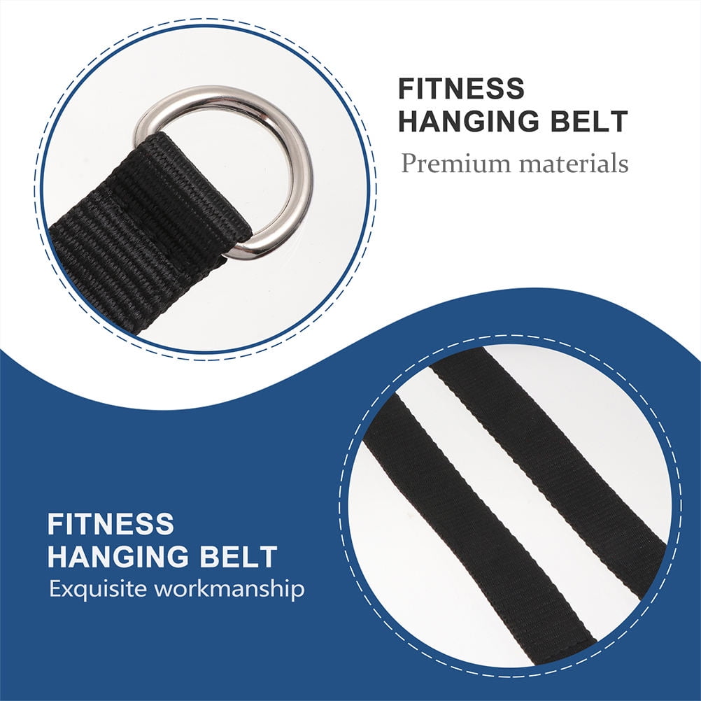 Worgeous 3 Pcs Fitness Horizontal Bar Strap Hanging Training Belt Pull Ups Black V1189-LWWAL-20260327-03469