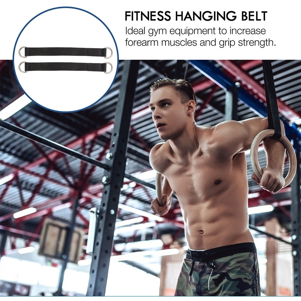 Worgeous 3 Pcs Fitness Horizontal Bar Strap Hanging Training Belt Pull Ups Black V1189-LWWAL-20260327-03469
