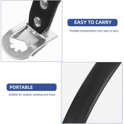 Worgeous 2 Pcs Battery Portable Handle Carrying Strap Automotive Carrier Black V1189-LWWAL-20260327-03480