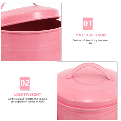 SWETRACE Small Trash Bin With Lid Pink 1Pcs V1189-LWWAL-20260327-03494