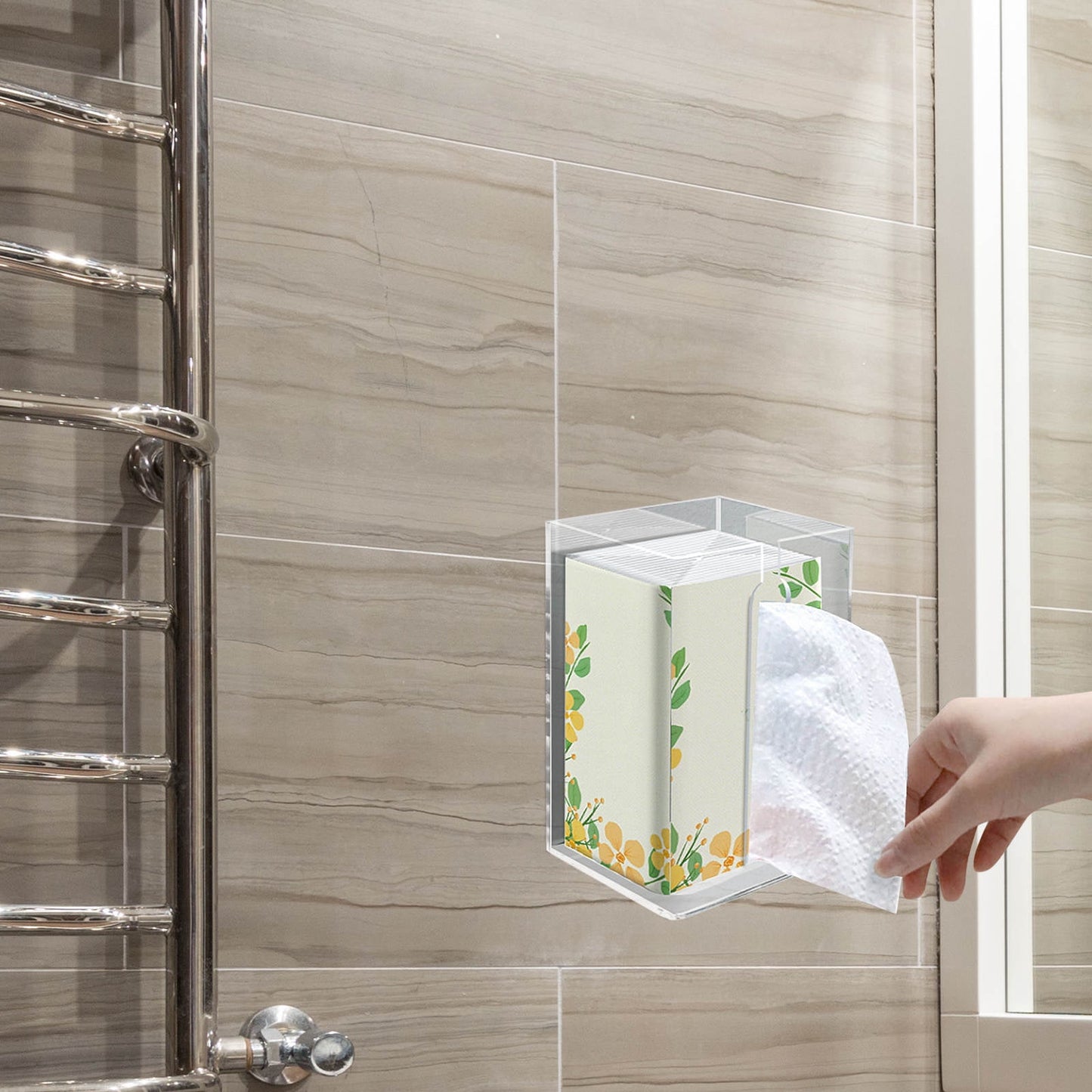 Worgeous Wall Hanging Paper Box Tissue Container Tissues Towel Mount Transparent V1189-LWWAL-20260327-03501